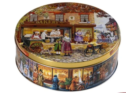 Печиво Cвяткове Jacobsens Bakery Mix Portobello Royal Castle Town Life з Шоколадною крихтою Бокс 3Д малюнок Тиснення 400г