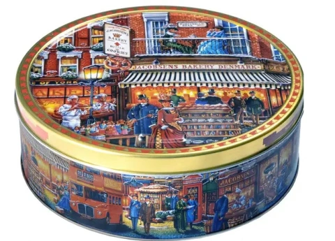 Печиво Cвяткове Jacobsens Bakery Mix Portobello Royal Castle City Life з Шоколадною крихтою Бокс 3Д малюнок Тиснення 400г