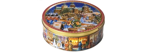Печиво Cвяткове Jacobsens Bakery Mix Portobello Royal Castle Street Life з Шоколадною крихтою Бокс 3Д малюнок Тиснення 400г