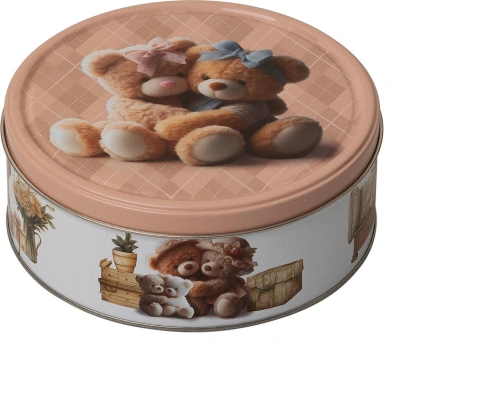 Печиво Cвяткове Jacobsens Bakery Сute Teddies Two Love Милі Ведмедики з шоколадною крихтою Бокс 150г