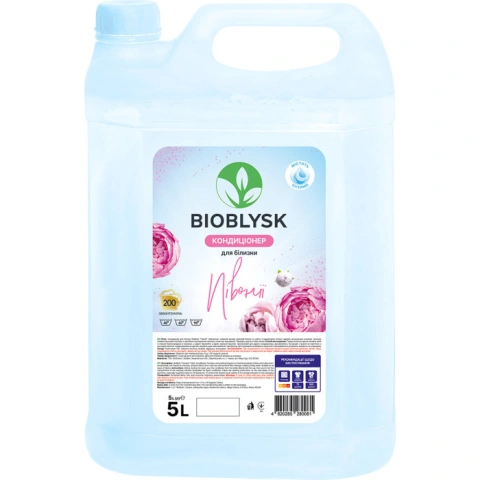Кондиціонер для прання білизни Універсальний Bioblysk Гель Півонії з ензимами 200 прань Каністра 5л