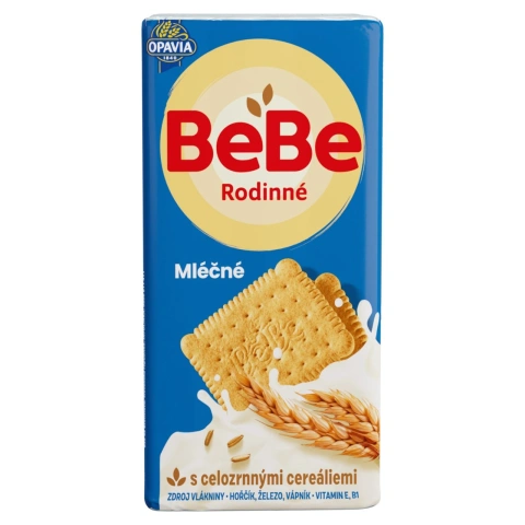 Печиво зернове Opavia Bebe Rodinne Mliechne s celozrnymi ceraliemi Family Cereal Biscuits молочне вершкове Родинне 20шт 130г