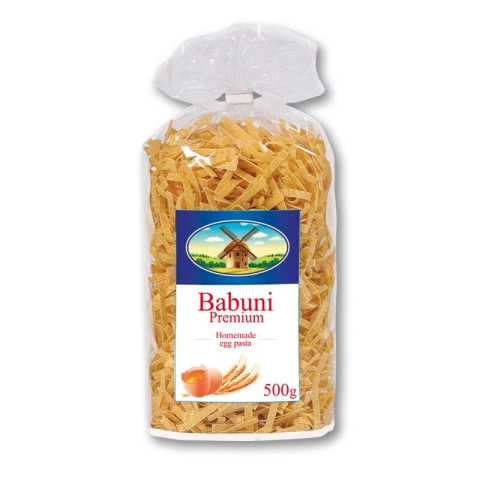 Макарони Середні Babuni Premium Homemade Egg Pasta M5 Лапша яєчна Преміум по домашньому 500г