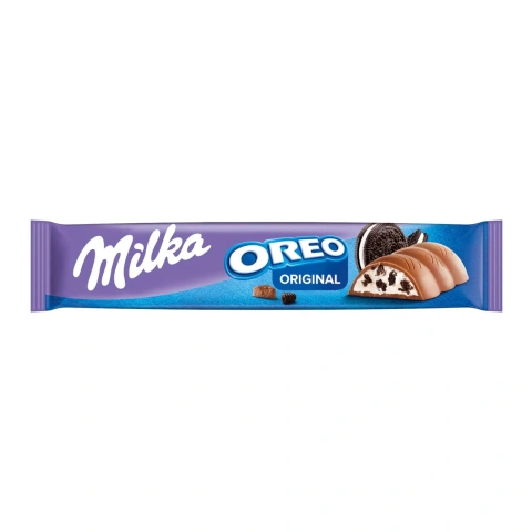 Батончик з печивом Орео в Шоколаді Milka Oreo Original Bar mini Мілка міні плитка Бар з ванільним вершковим кремом 37г