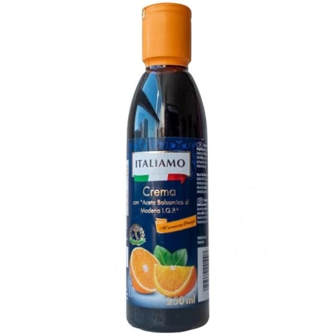 Крем соус з Бальзамічним оцтом Italiamo Crema con Aceto Balsamico di Modena Orange Arancia Італьямо Апельсиновий 250мл