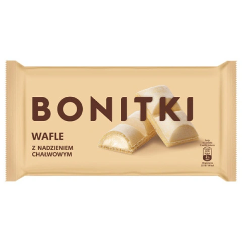 Вафлі Бари солодкі Biedronka Bonitki Wafle z nadzieniem Chałwowym Боніткі з Халвою 12шт 210г