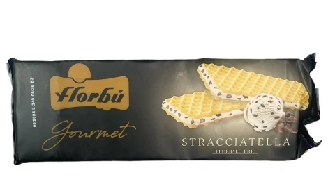 Вафлі світлі Florbu Gourmet Barquillo Stracciatella Флорбу крем з морозива Страчателла з шоколадною крихтою 185г