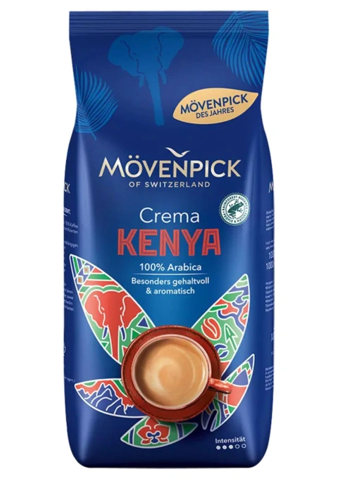 Кава в зернах Movenpick Crema Kenya 100% Arabica Medium Мовенпік Кенія Крема Арабіка Середня міцність 1кг
