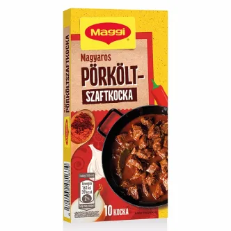 Кубики для мяса та соуса Гуляш Maggi Pokolt Szaftkocka Маггі приправа Гостра для тушкування з червоним перцем 12шт 120г