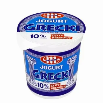 Йогурт Грецький Mlekovita Jogurt Naturalny typ Grecki Млековіта Крем сир 10 відсотковий Стакан 400г