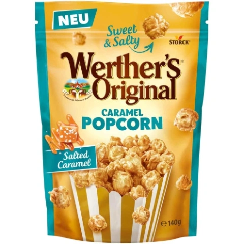 Попкорн Storck WertherS Original Caramel Popcorn Sweet Salted Caramel Сторк Вертерс попкорн Солона карамель 140г