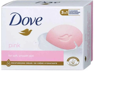 Мило-крем кускове Dove Pink 3in1 Moisturising Cream for Soft smooth Skin Дав 3в1 Рожеве Зволожуюче для мякої та гладкої Шкіри 90г
