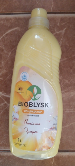Кондиціонер для прання білизни Універсальний Bioblysk Біоблиск Ванільна Орхідея Гель з ензимами 40 прань 1000мл
