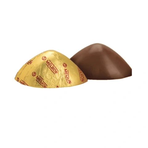 Цукерка Грецький шоколад Гора Melbon Chocolate Мелбон Mountain молочний шоколад з праліне в Фользі 30г