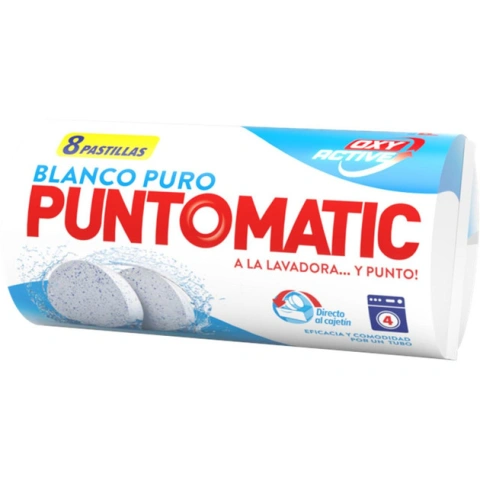 Таблетка-порошок з активним киснем Persan Puntomatic Blanco Puro Oxy Active Персан для прання білого одягу 8шт 232г