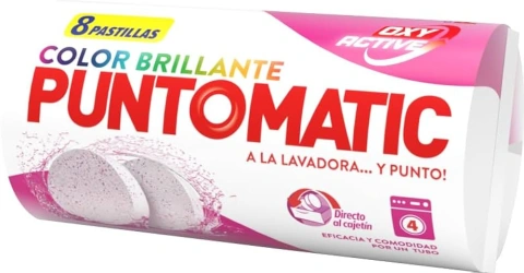 Таблетка-порошок з активним киснем Persan Puntomatic Color Brillante Oxy Active Персан для прання Кольорового одягу 8шт 232г