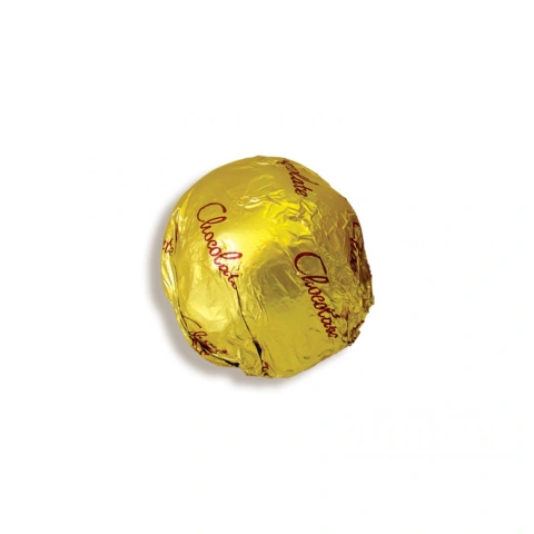 Цукерка Грецький шоколад Шар Melbon Chocolate Round Мелбон молочний шоколад з праліне в Фользі 35г
