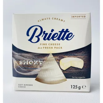 Сир із Цвіллю Briette Smoky Fine Cheese Бріет полутвердий з Ароматом диму дозрілий Круглий 125г