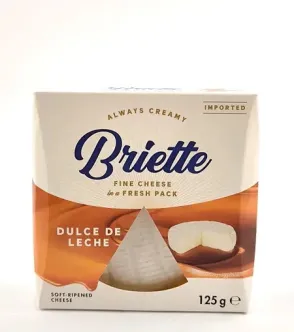 Сир із Цвіллю Briette Dulce de Leche Fine Cheese Бріет Дульче кремовий мякий дозрілий Карамельний Круглий 125г