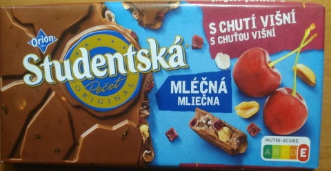 Шоколад Studentska з вишнею 180г