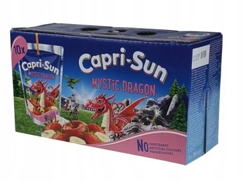 Набір Сік фруктовий Capri-Sun Mystic Dragon Капрізон Казковий дракон Тетрапак з трубочкою Бігпак Блок 10шт 200мл