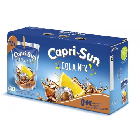 Набір Сік фруктовий Capri-Sun Cola Mix Капрізон Кола мікс Тетрапак з трубочкою Бігпак Блок 10шт 200мл