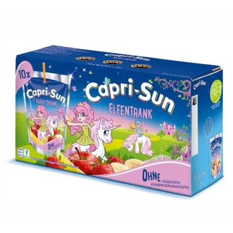 Набір Сік фруктовий Capri-Sun Fairy Drink Капрізон Казковий напій Тетрапак з трубочкою Бігпак Блок 10шт 200мл