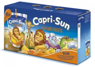 Набір Сік фруктовий Capri-Sun Safari Fruits Капрізон Сафарі фрукти Тетрапак з трубочкою Бігпак Блок 10шт 200мл