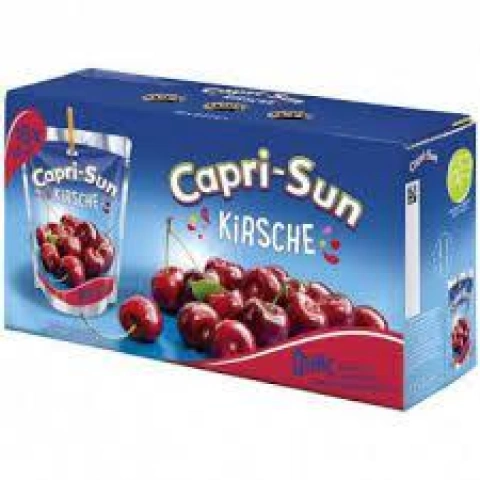 Набір Сік фруктовий Capri-Sun Cherry Капрізон Вишня Тетрапак з трубочкою Бігпак Блок 10шт 200мл