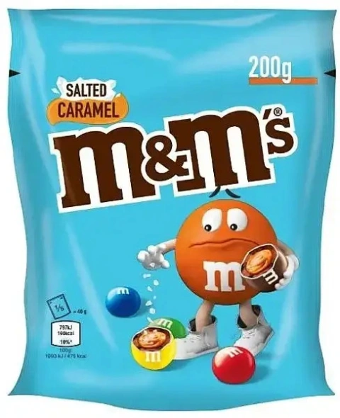 Драже шоколадне M&Ms Chocolate Salted Caramel ММс цукерки з різнобарвним покриттям Солена Карамель 200г