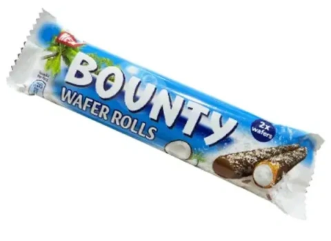 Вафельні трубочки Bounty 2x Wafer Rolls Баунті Ролли подвійні 2шт 22г
