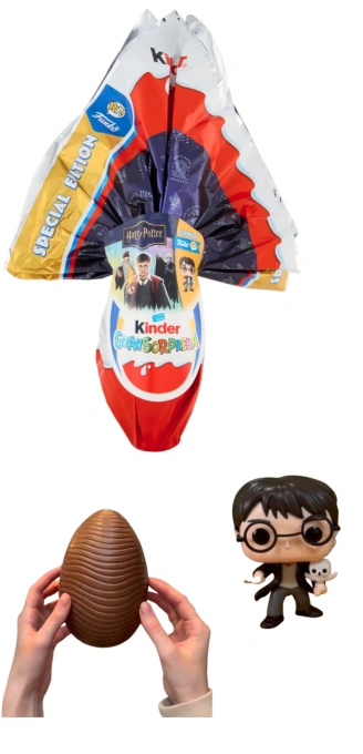 Набір Подарунок Шоколадне яйце з Іграшкою Kinder Gran Sorpresa Harry Potter Кіндер Гарі Поттер Чудовий сюрприз Пакет 220г