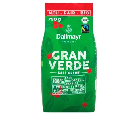 Кава в зернах Dallmayr Gran Verde Bio Organic 100% Arabica Далмаір Гран верде Біо 750г
