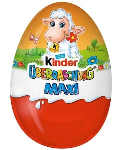 Яйце шоколадне з іграшкою Kinder Surprise Uberraschung Easter Maxi Sheep Кіндер сюрприз Біла Овечка 100г