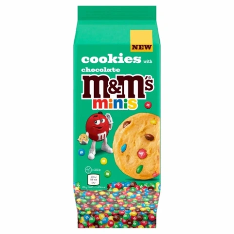 Печиво з Драже М&Мс вершкове M&M Cookies Chocolate Minis ММс з різнобарвним покриттям Шоколад в глазурі 180г