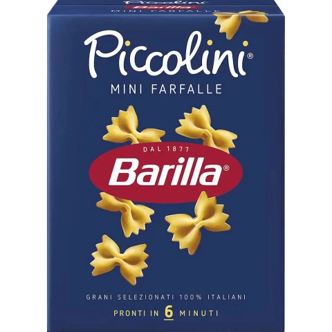 Макарони Фарфалле Barilla Mini Farfalle Piccolini Pronti Барілла Паста міні метелики Бантики Швидке приготування 500г