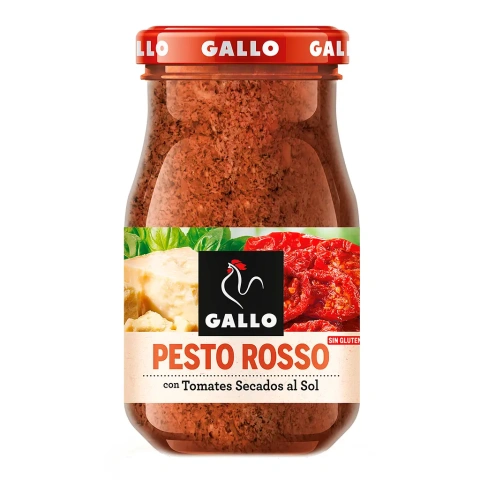 Соус Песто Gallo Pesto Rosso con Tomates Secados Галло з вялених Томатів з базиліком склобаночка Червоний 190г