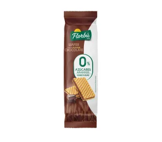 Вафлі світлі Без цукру Florbu Wafer sabor flavour Chocolate 0% sugar Флорбу з Шоколадним кремом 150г