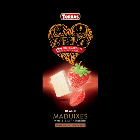 Шоколад torras Torras zero blanc maduixes білий з полуницею 125 г
