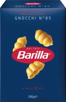 Макарони Ньоккі №85 Barilla Gnocchi Al Dente Барілла Паста Гноччі Ракушки Середні Швидке приготування 500г