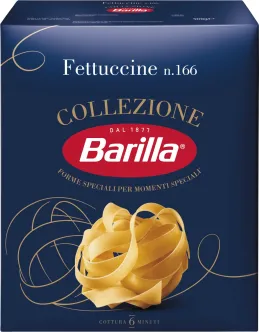 Макарони Феттучіне №166 Barilla Collezione Fettuccine Барілла Паста широка довгі Смужки Колекція Швидке приготування 500г
