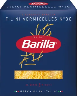 Макарони Філіні №30 Barilla Filini Vermicelles Al Dente Барілла Паста Вермішель маленька Швидке приготування 500г