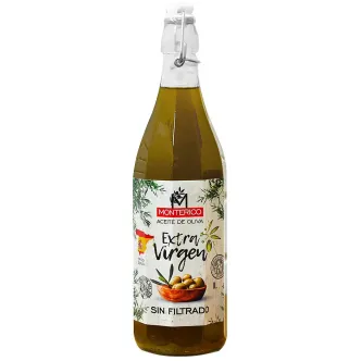 Олія оливкова нефільтрована Mоnterico Olio Aceite di Oliva sin Filtrado Oil Extra Virgin Монтерік холодного віджиму Екстра 1000мл