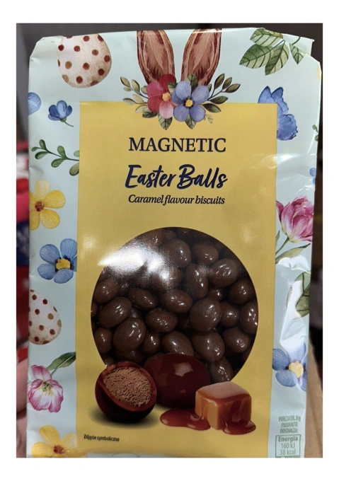 Драже в Шоколаді Magnetic Easter Balls Caramel flavour Bisсuits Магнетік Великодні Шарики з какао кремом 260г
