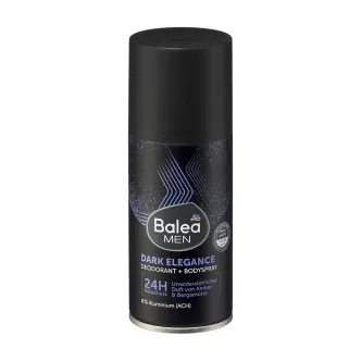 Дезодорант Чоловічий аерозоль Спрей Balea Bodyspray Dark Elegance 24h Балеа Темна Елегантність для тіла Балон Амбра Бергамот 150мл