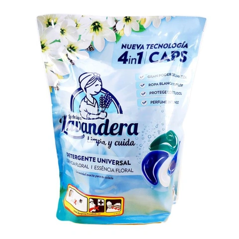 Капсули для прання Універсальні Lavandera Limpia Cuida 4in1 Caps Universal Essencia floral Лавандера 4х-компонентні капсули 46шт