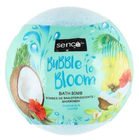 Бомбочка Шар ароматичний для ванни Релакс Sence Bubble to Bloom bath Bomb Tropical joy&Coconut Сенс Тропічні фрукти Кокос 120г
