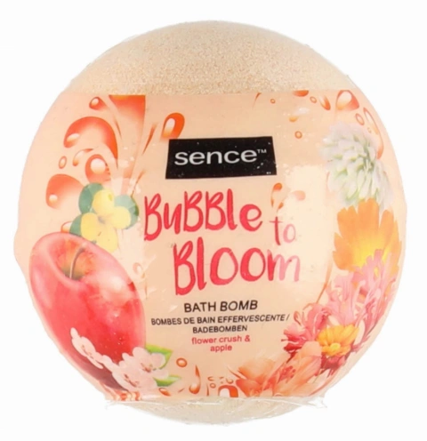 Бомбочка Шар ароматичний для ванни Релакс Sence Bubble to Bloom bath Bomb Flower crush&Apple Сенс Квітковий Яблуко 120г