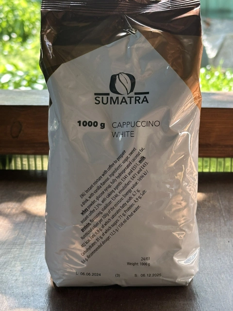 Капучіно розчинний Sumatra Cappuccino White Vanilla Суматра напій Білий Ваніль Пакет 80 порцій 1кг