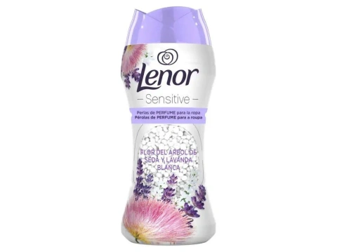 Кондиціонер для прання Парфумований Гранули Lenor Sensitive Lavanda Ленор для Чутливої шкіри біла Лаванда квіти Шовка Тубус210г